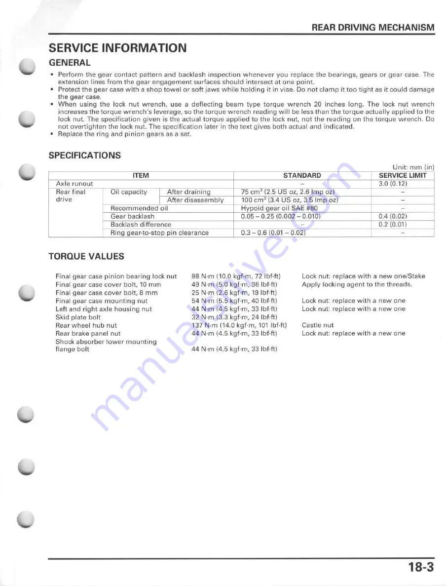 Honda FourTrax Foreman Rubicon 2005 Service Manual Download Page 403