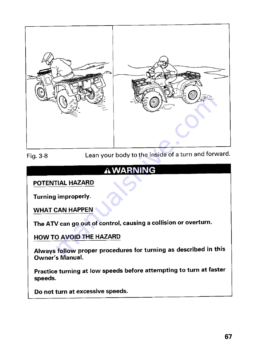 Honda Fourtrax Foreman TRX400FW 1997 Owner'S Manual Download Page 71