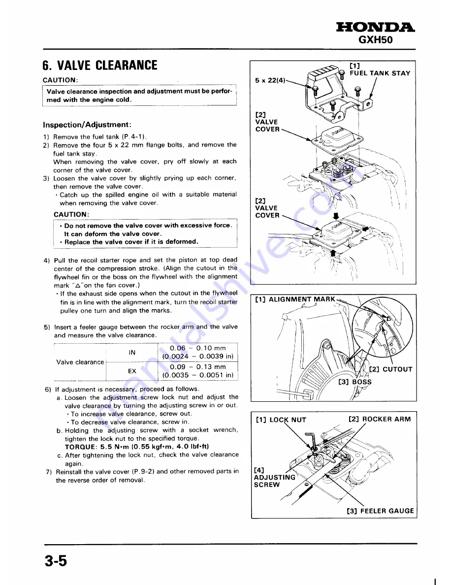 Honda GXH50 Workshop Manual Download Page 84