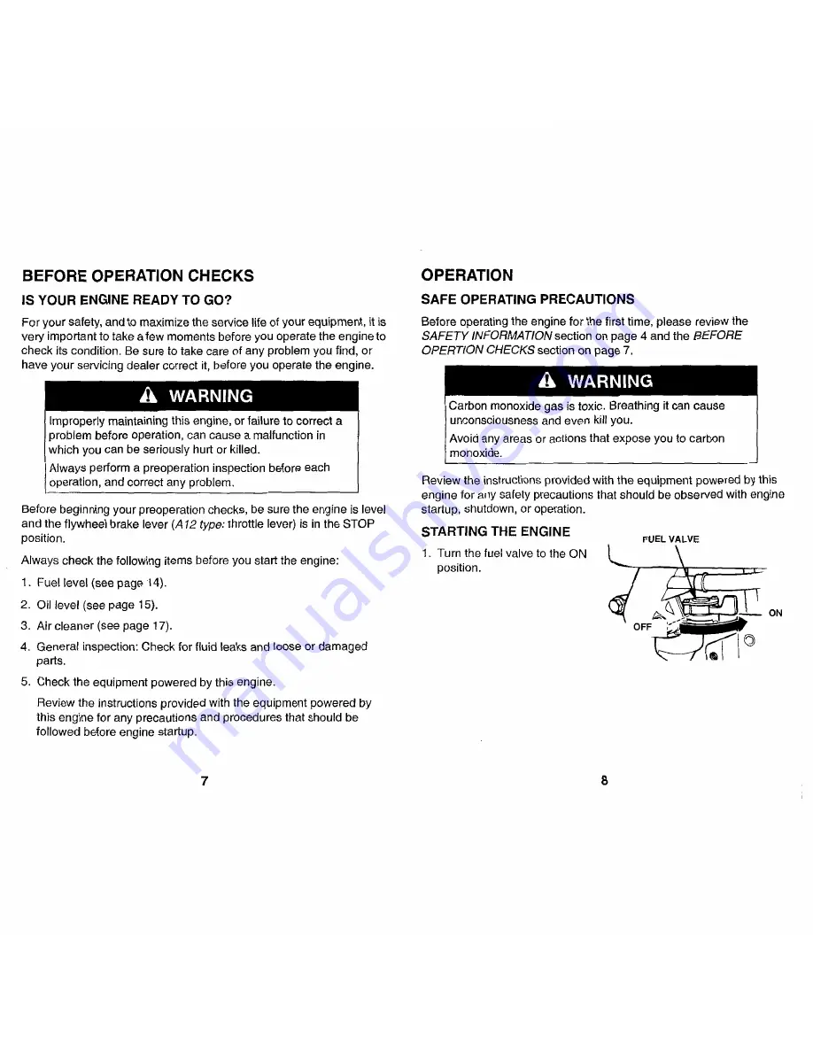 Honda GXV140 Owner'S Manual Download Page 5