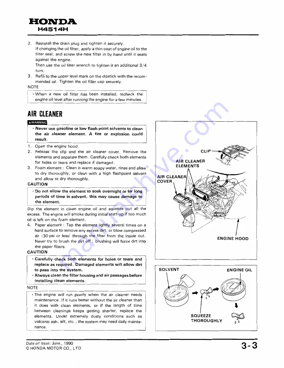 Honda H4524H Workshop Manual Download Page 65