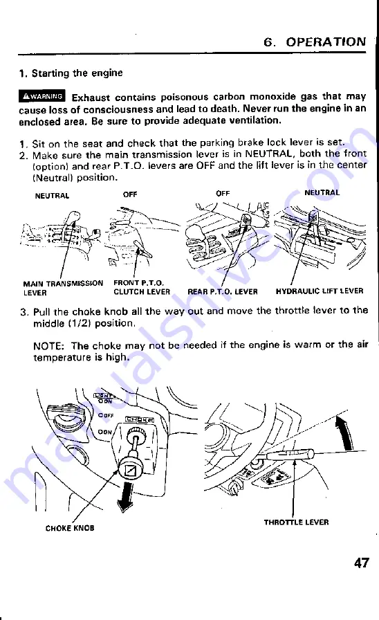 Honda H5518H Owner'S Manual Download Page 49