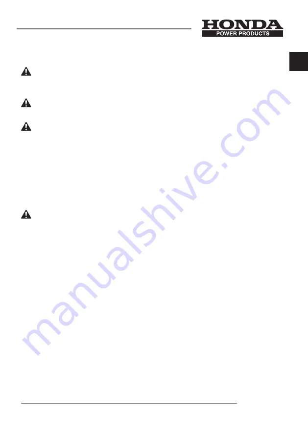 Honda HBP20A Operator'S Manual Download Page 105