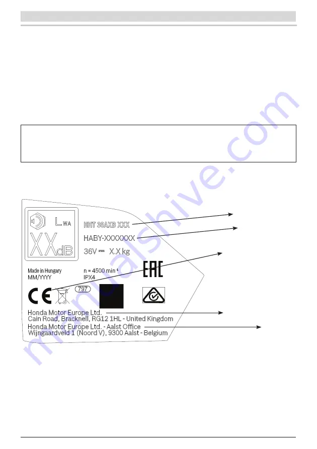 Honda HHT36AXB Owner'S Manual Download Page 12