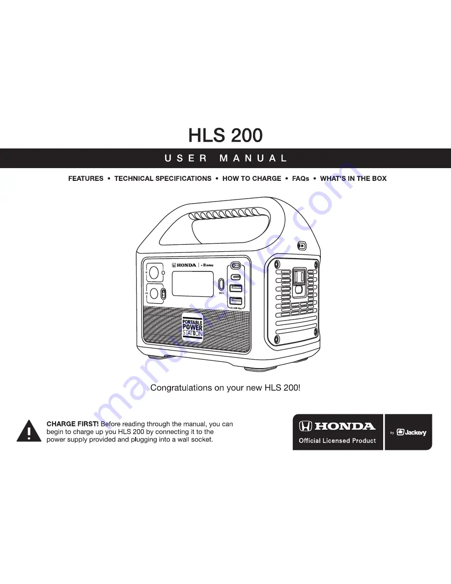 Honda HLS 200 User Manual Download Page 1