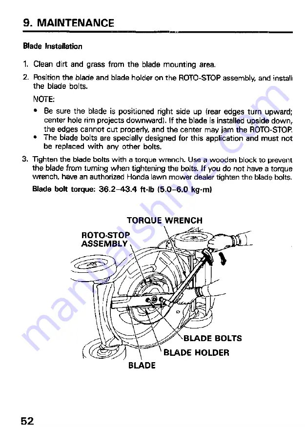 Honda HRC216 Скачать руководство пользователя страница 54