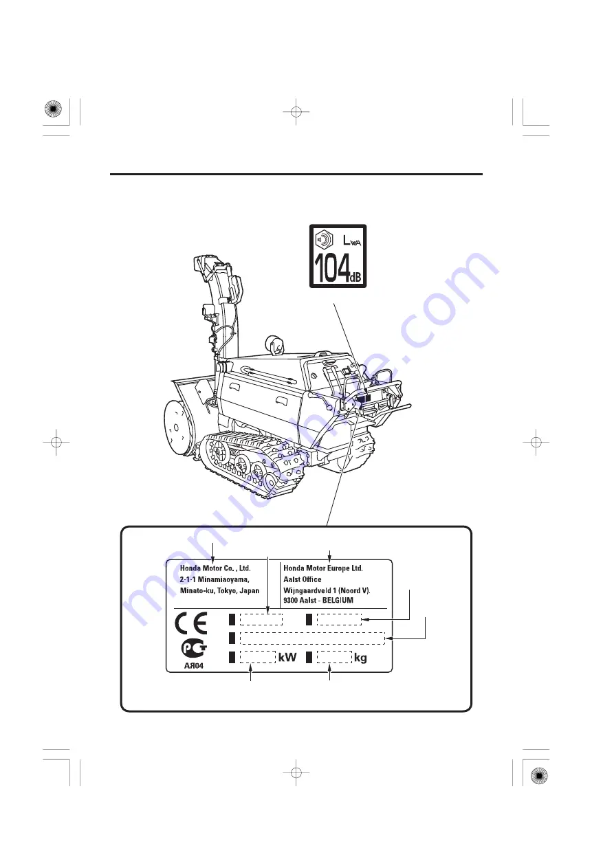 Honda HS1810Z Скачать руководство пользователя страница 13