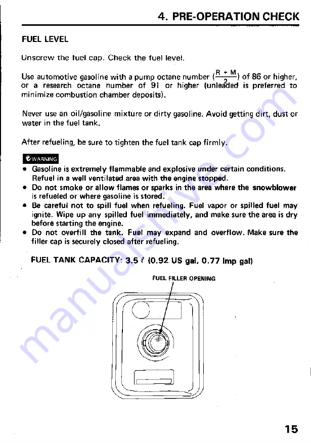 Honda HS55 Owner'S Manual Download Page 16