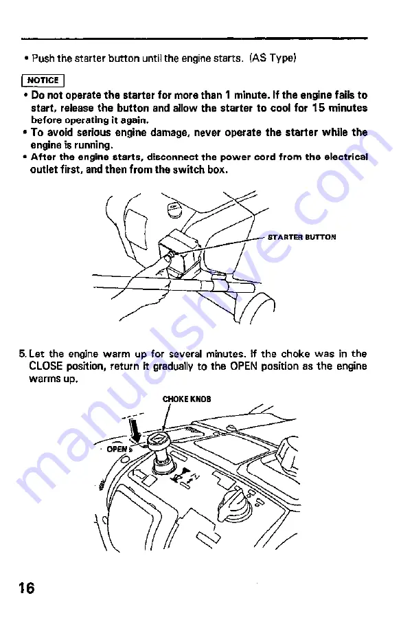 Honda HS621 Owner'S Manual Download Page 17