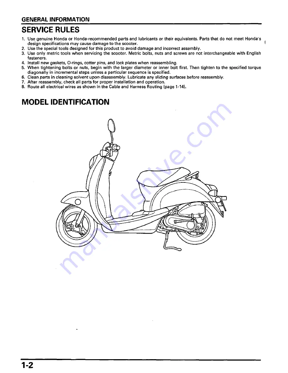 Honda Metropolitan CHF50 Скачать руководство пользователя страница 6