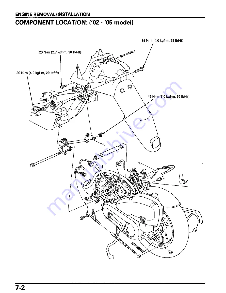 Honda Metropolitan CHF50 Service Manual Download Page 132