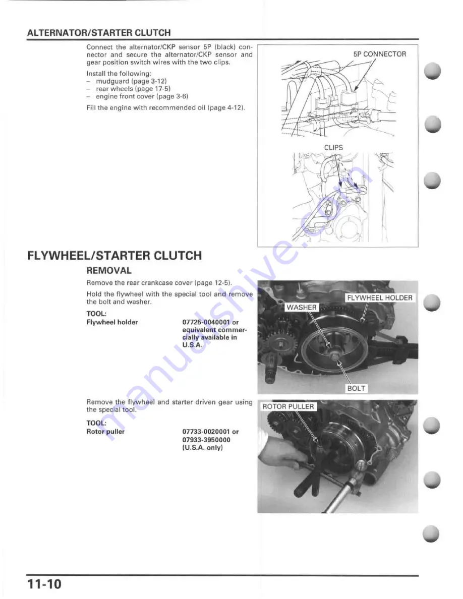 Honda MUV700 big red Service Manual Download Page 274