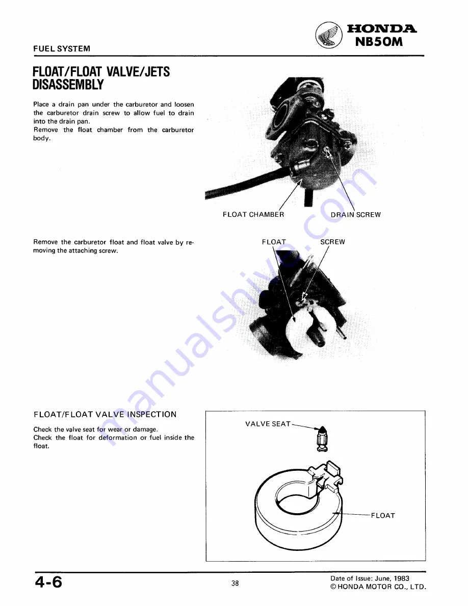 Honda NB50M Manual Download Page 36