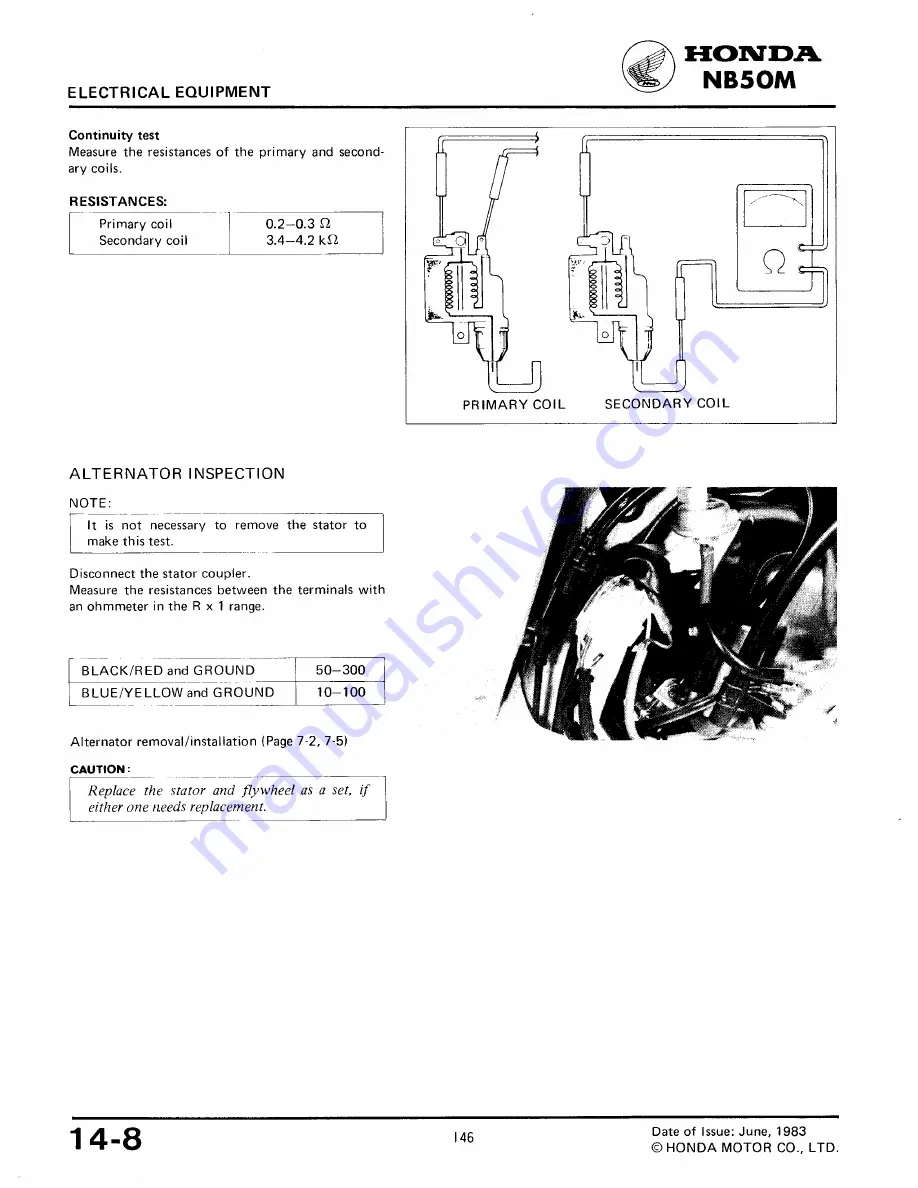 Honda NB50M Manual Download Page 142