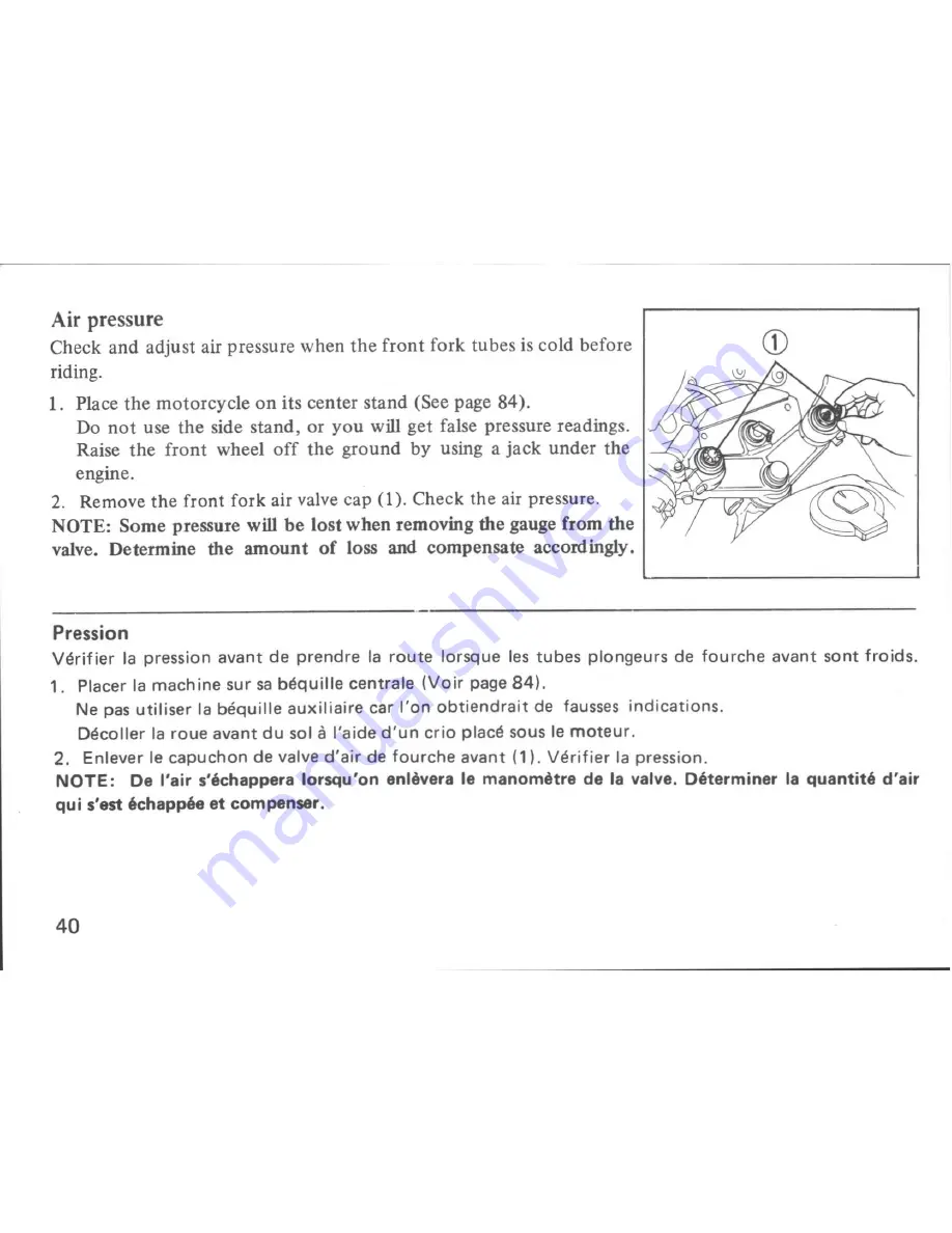 Honda NS400R Owner'S Manual Download Page 46