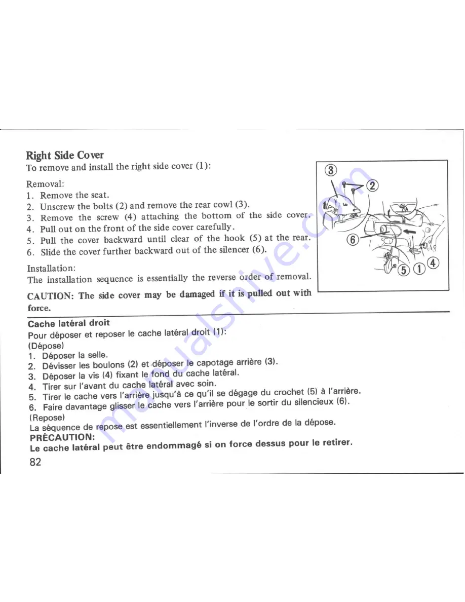 Honda NS400R Owner'S Manual Download Page 88