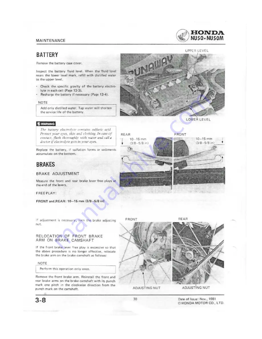 Honda NU50 Shop Manual Download Page 30