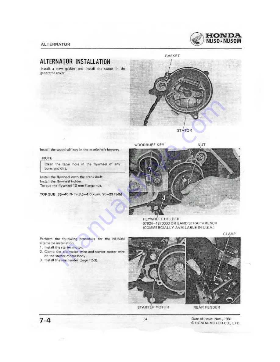 Honda NU50 Скачать руководство пользователя страница 63