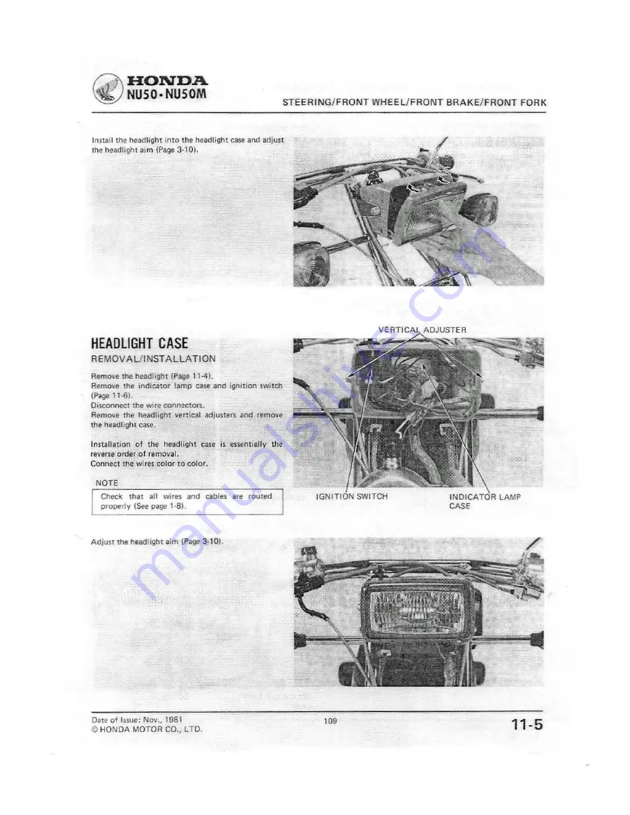 Honda NU50 Shop Manual Download Page 107