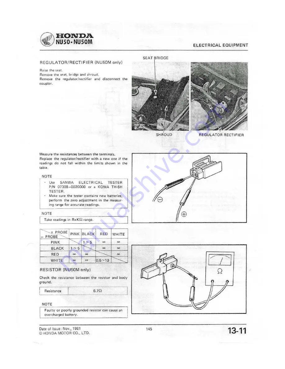 Honda NU50 Скачать руководство пользователя страница 142