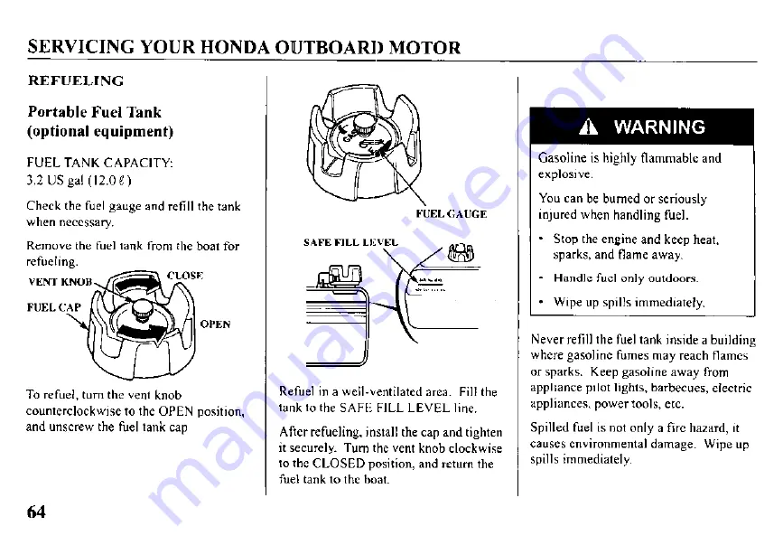 Honda Outboard motor BF8D/9.9D Owner'S Manual Download Page 66