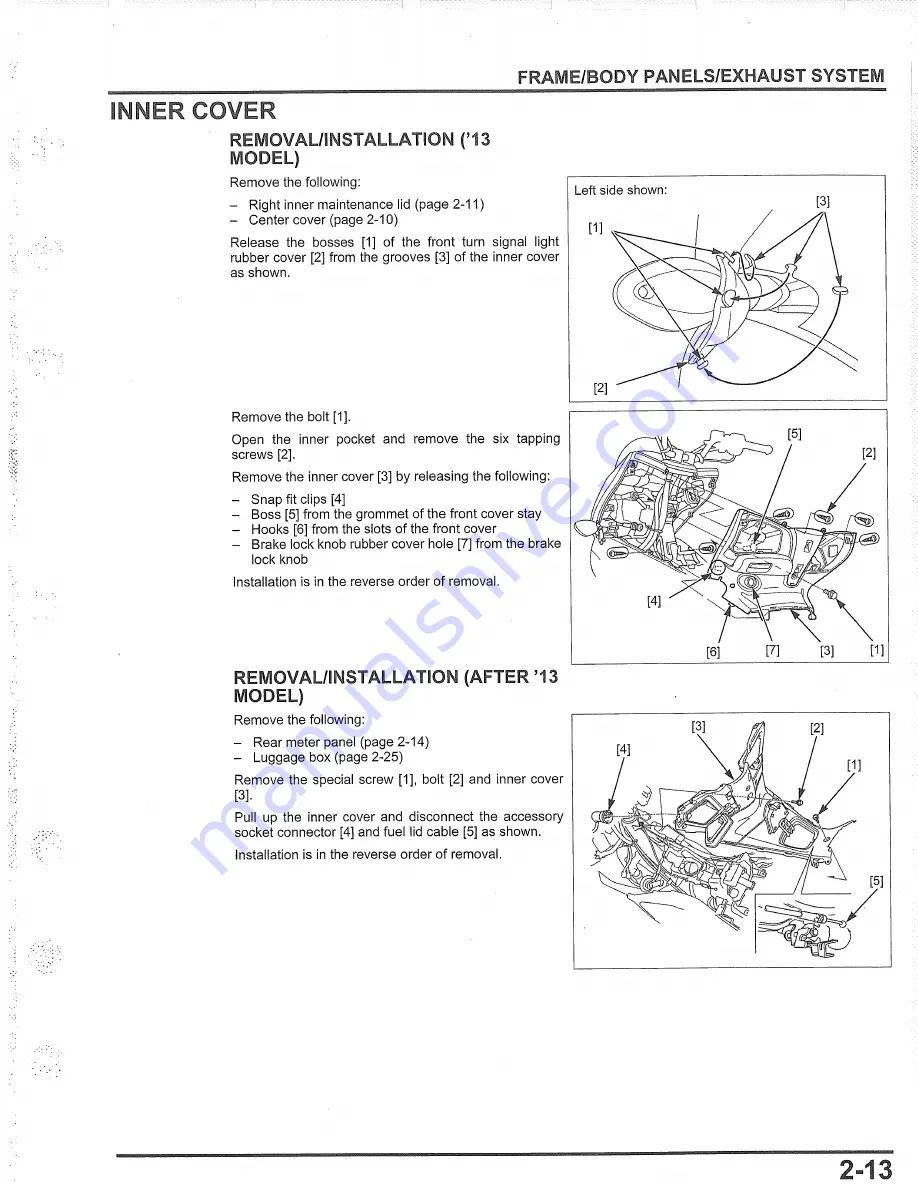 Honda PCX150 2013 Скачать руководство пользователя страница 55