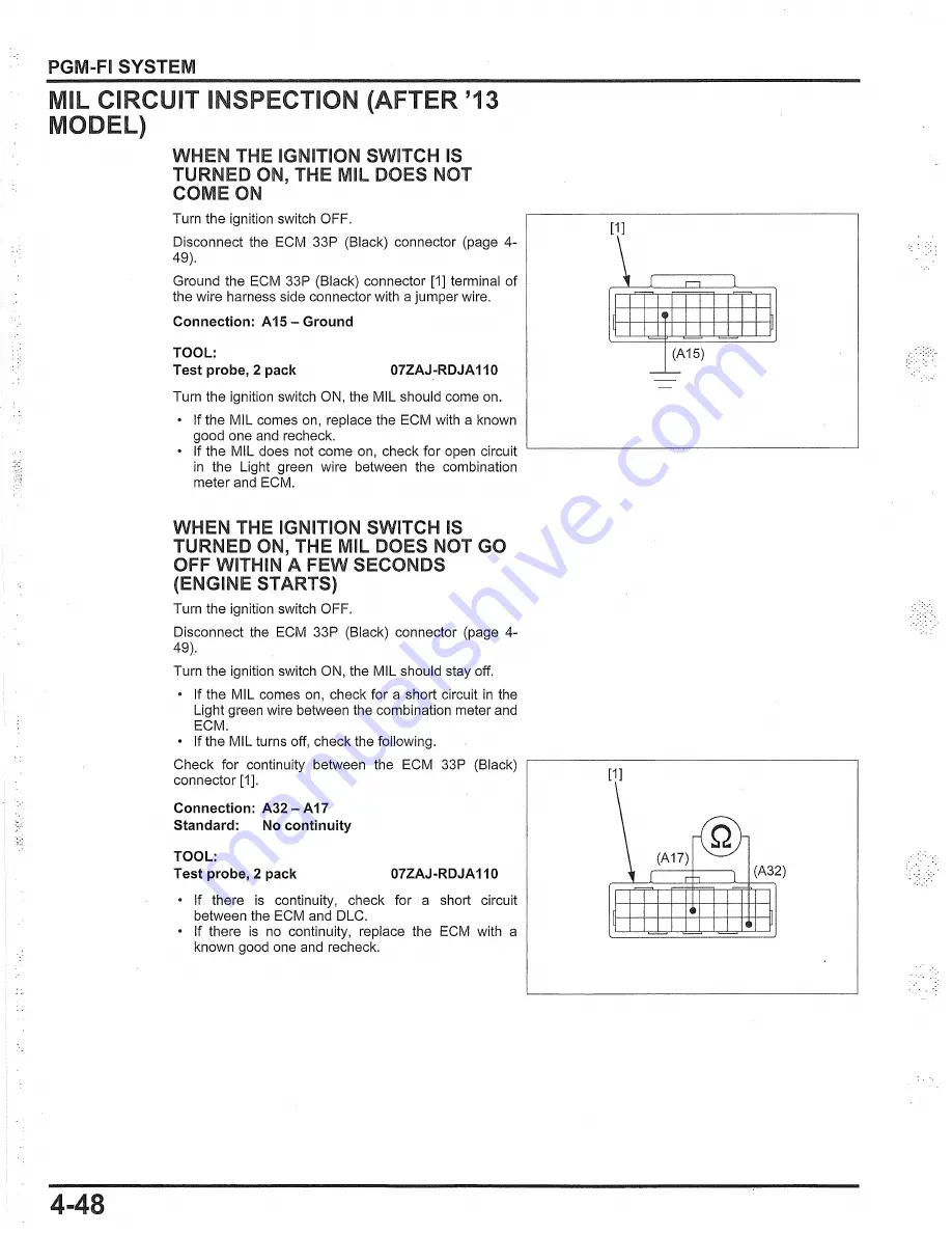 Honda PCX150 2013 Service Manual Download Page 146