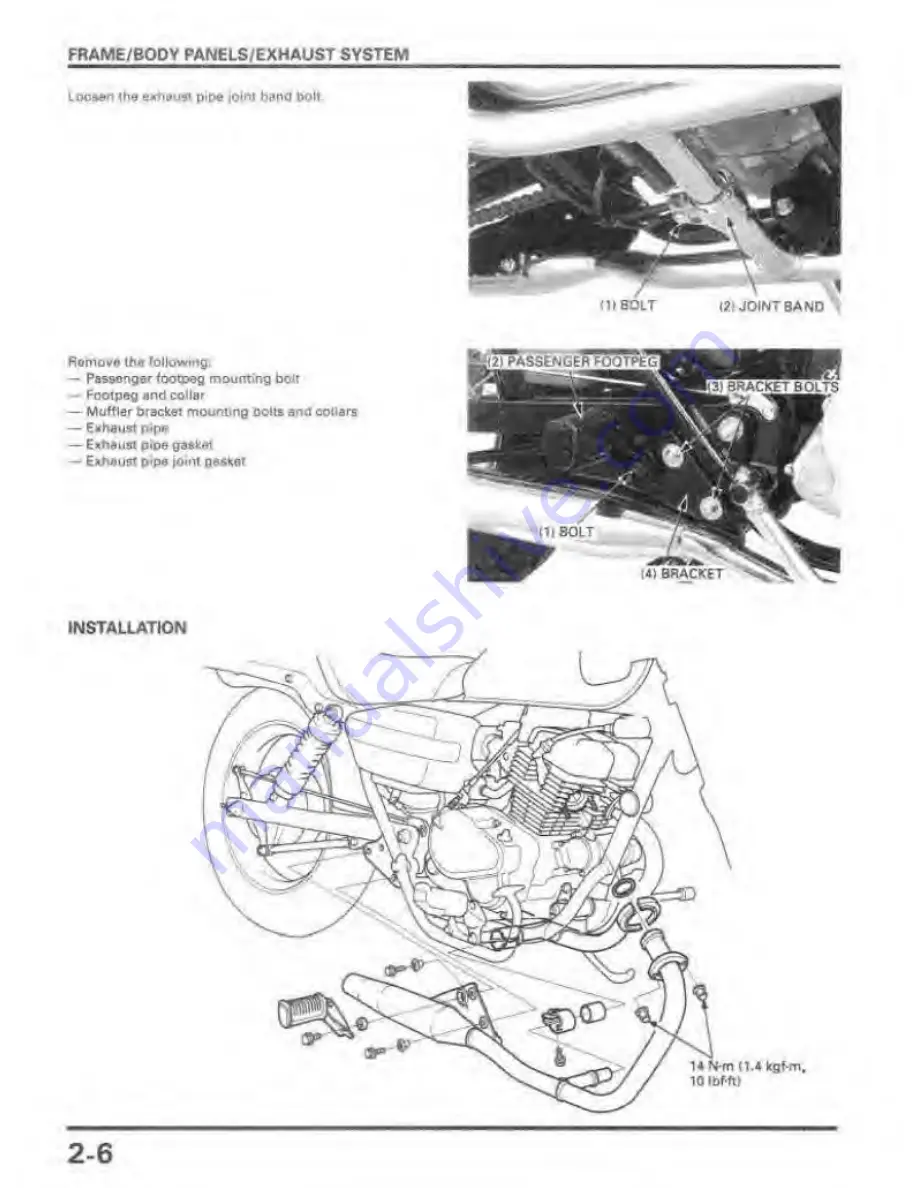 Honda REBEL 250 Service Manual Download Page 40