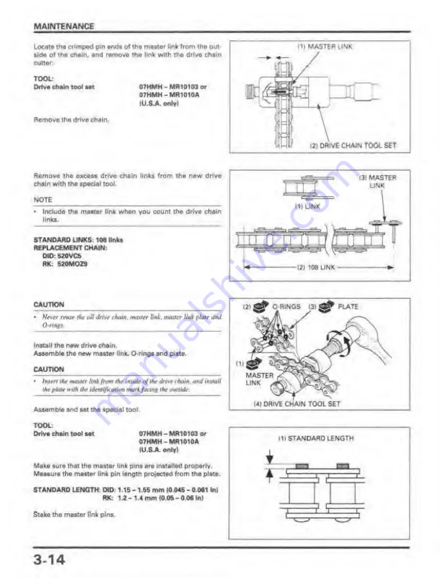 Honda REBEL 250 Service Manual Download Page 55