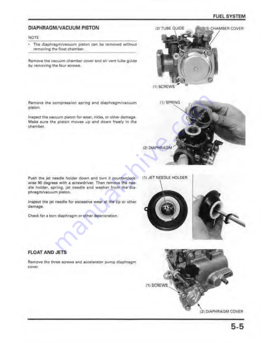 Honda REBEL 250 Service Manual Download Page 73