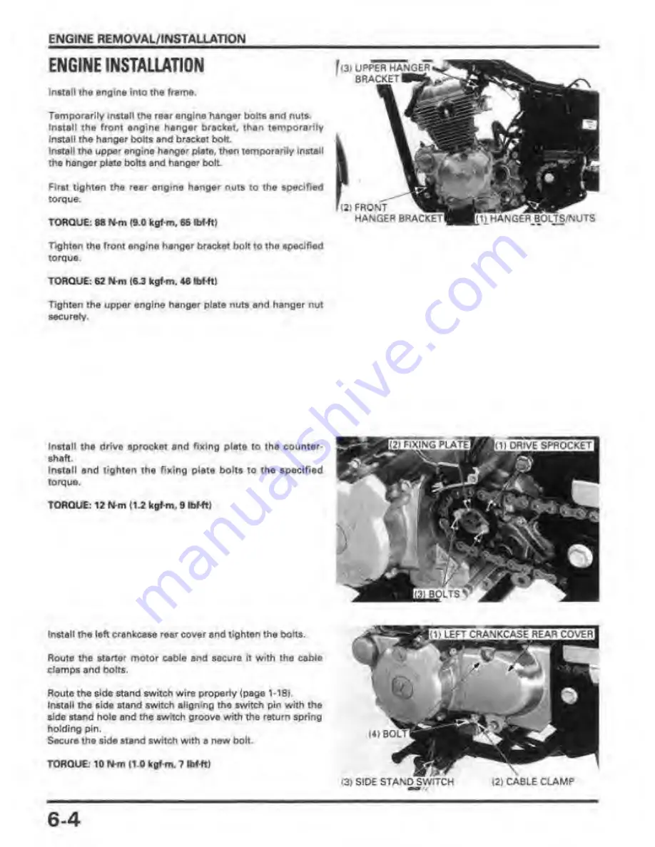 Honda REBEL 250 Service Manual Download Page 88