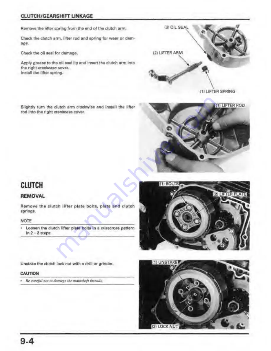 Honda REBEL 250 Service Manual Download Page 124