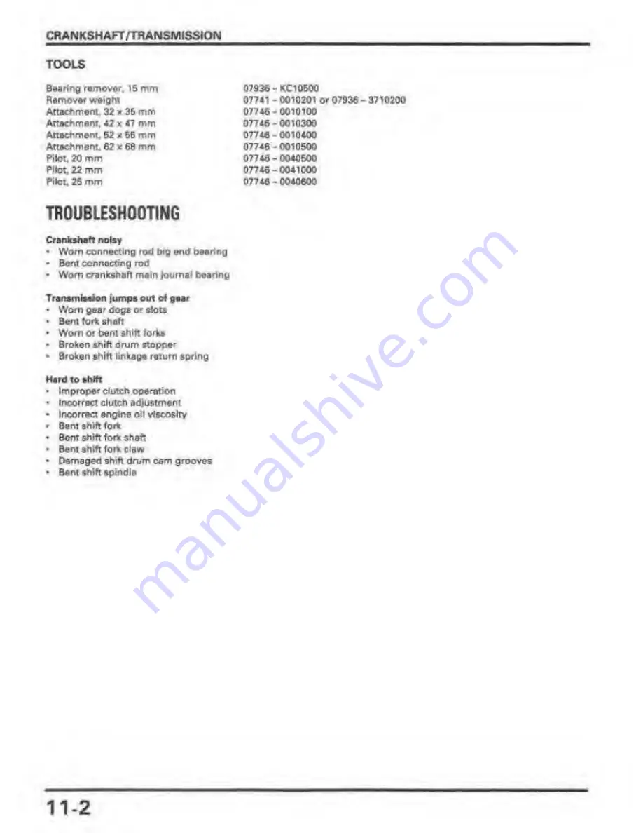 Honda REBEL 250 Service Manual Download Page 145