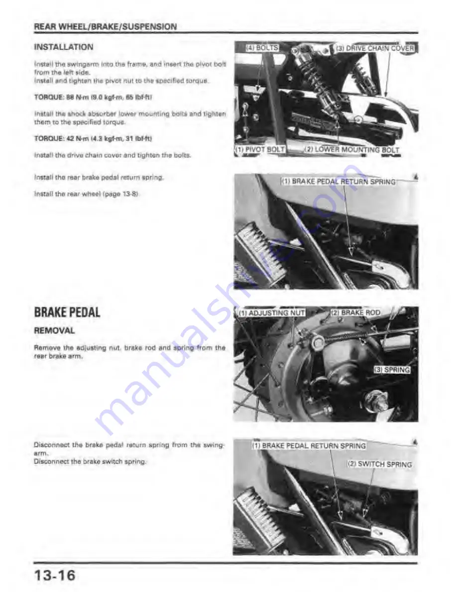 Honda REBEL 250 Service Manual Download Page 201