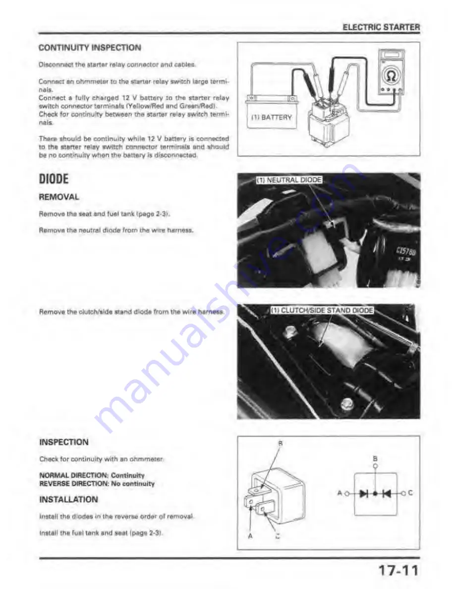 Honda REBEL 250 Service Manual Download Page 245