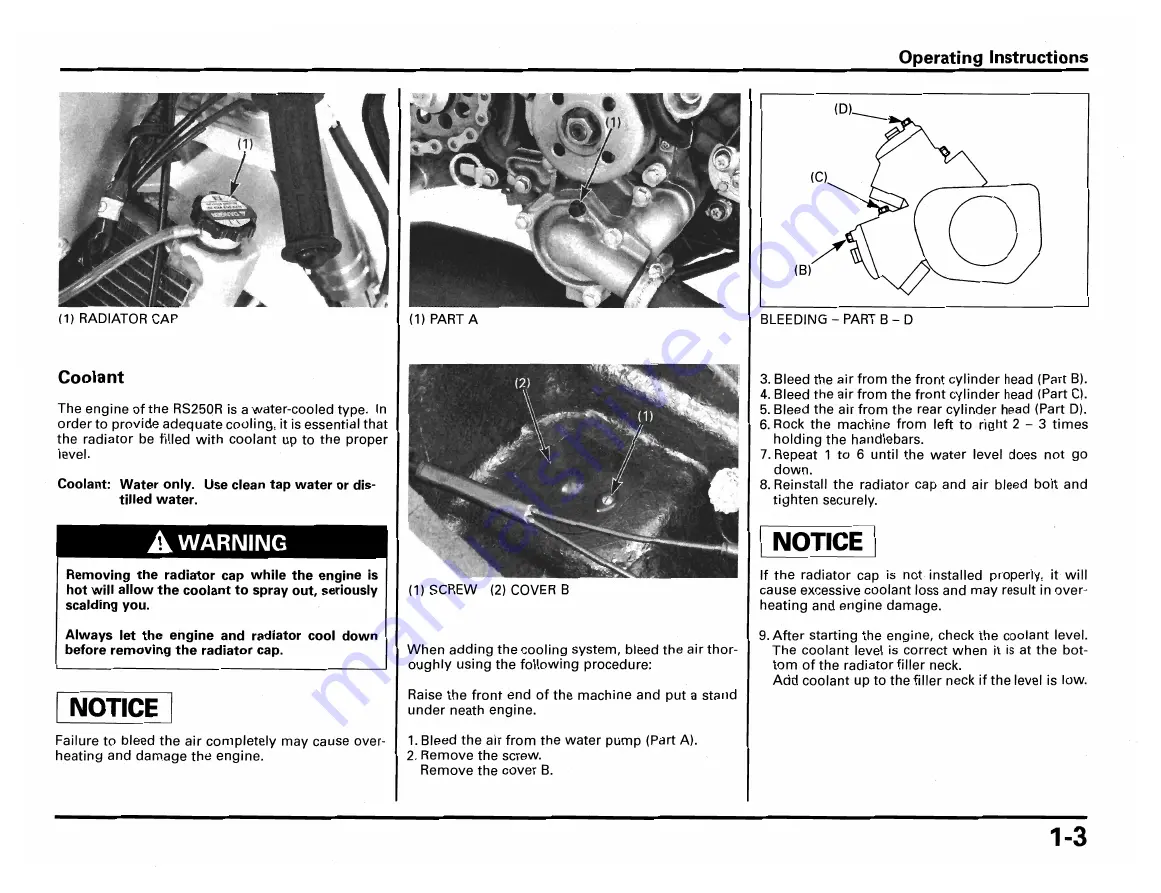 Honda RS250R 2002 Owner'S Manual & Parts List Download Page 9