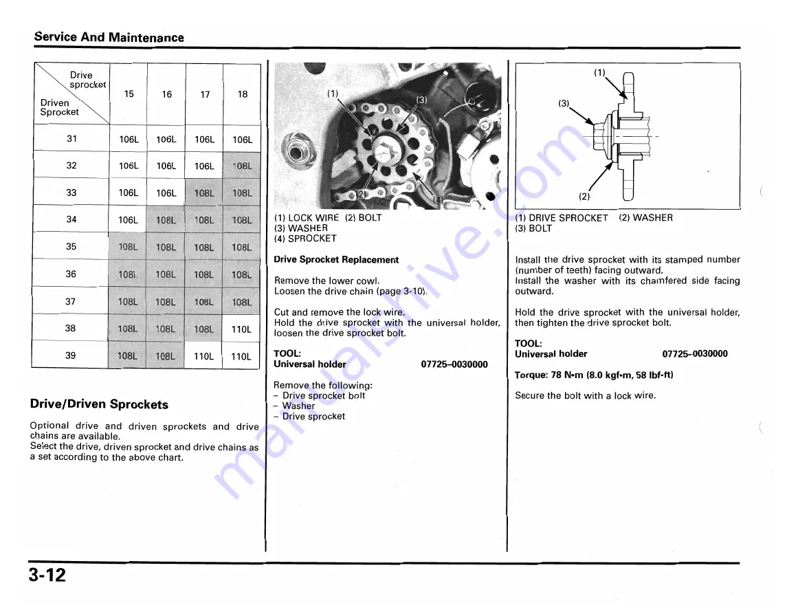 Honda RS250R 2002 Owner'S Manual & Parts List Download Page 40