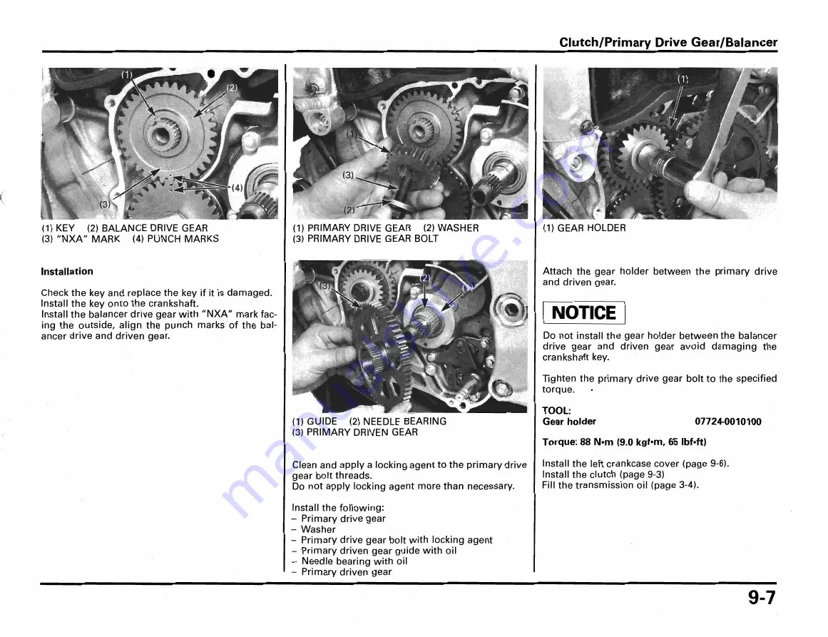 Honda RS250R 2002 Owner'S Manual & Parts List Download Page 93