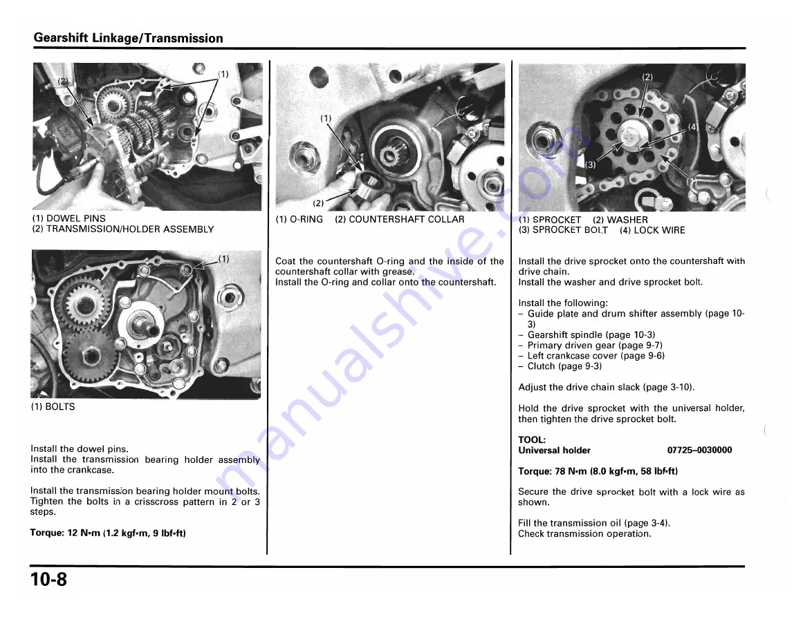 Honda RS250R 2002 Owner'S Manual & Parts List Download Page 104