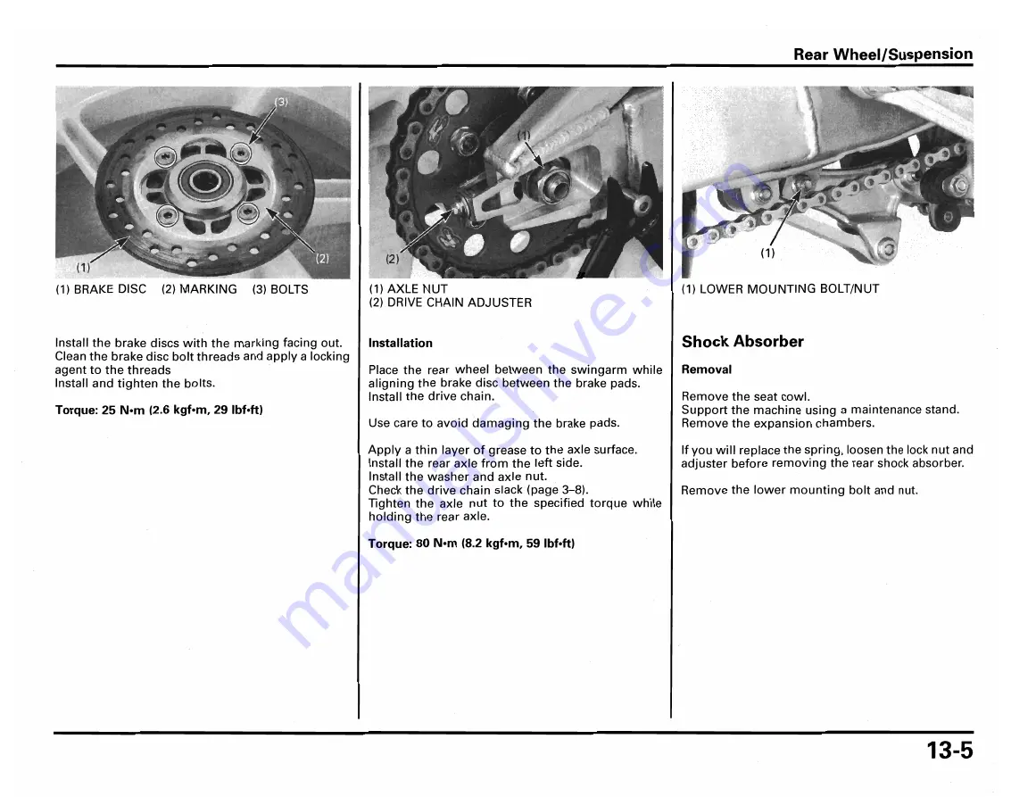 Honda RS250R 2002 Owner'S Manual & Parts List Download Page 135