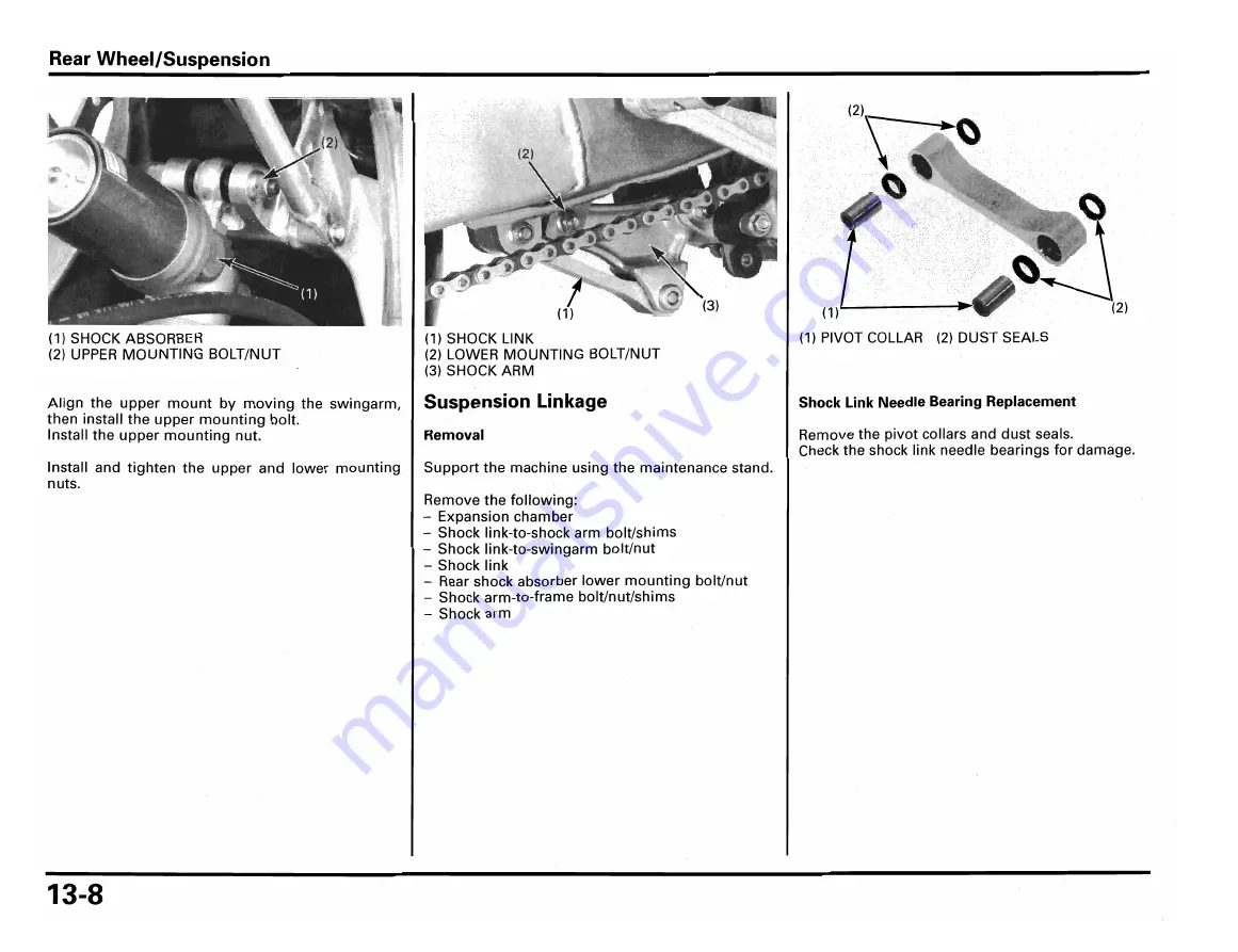 Honda RS250R 2002 Owner'S Manual & Parts List Download Page 138