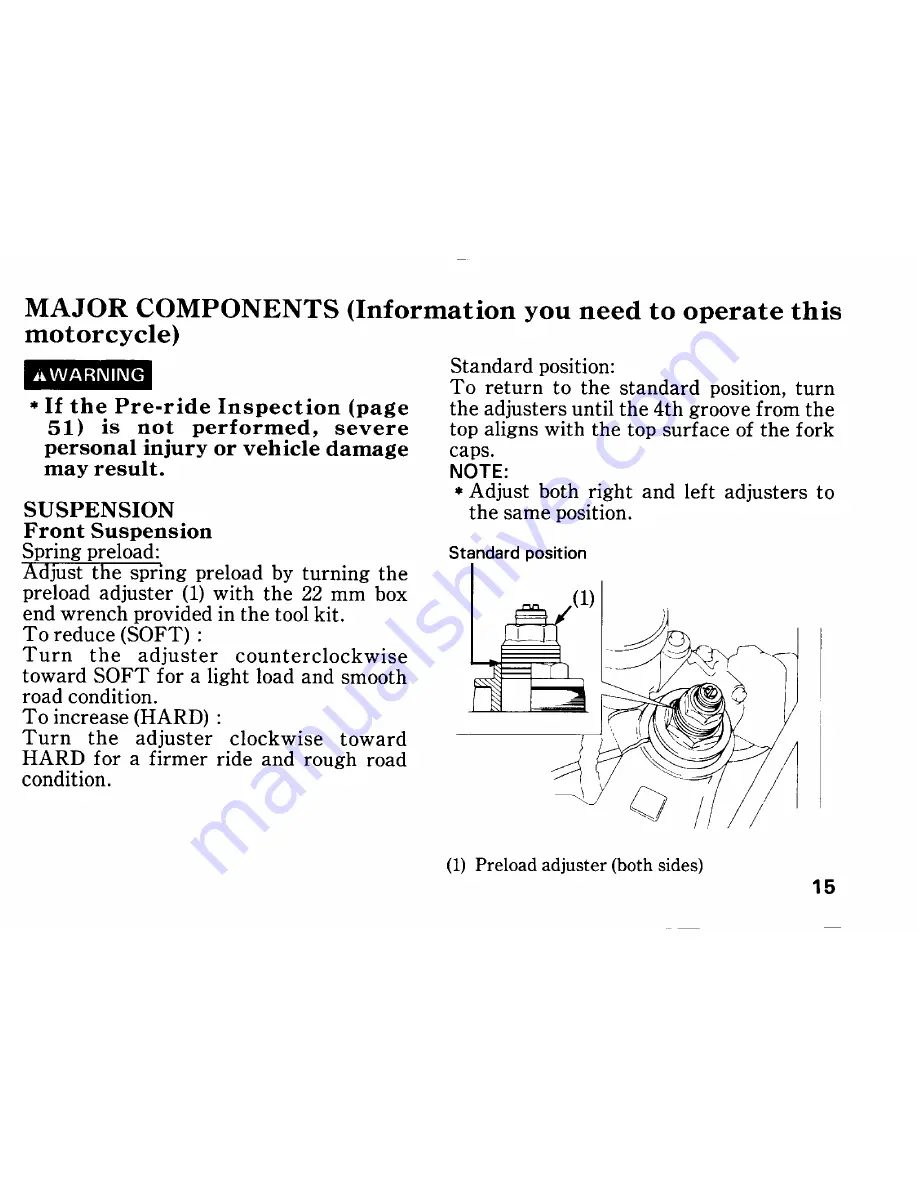 Honda RVF750R RC45 Owner'S Manual Download Page 23