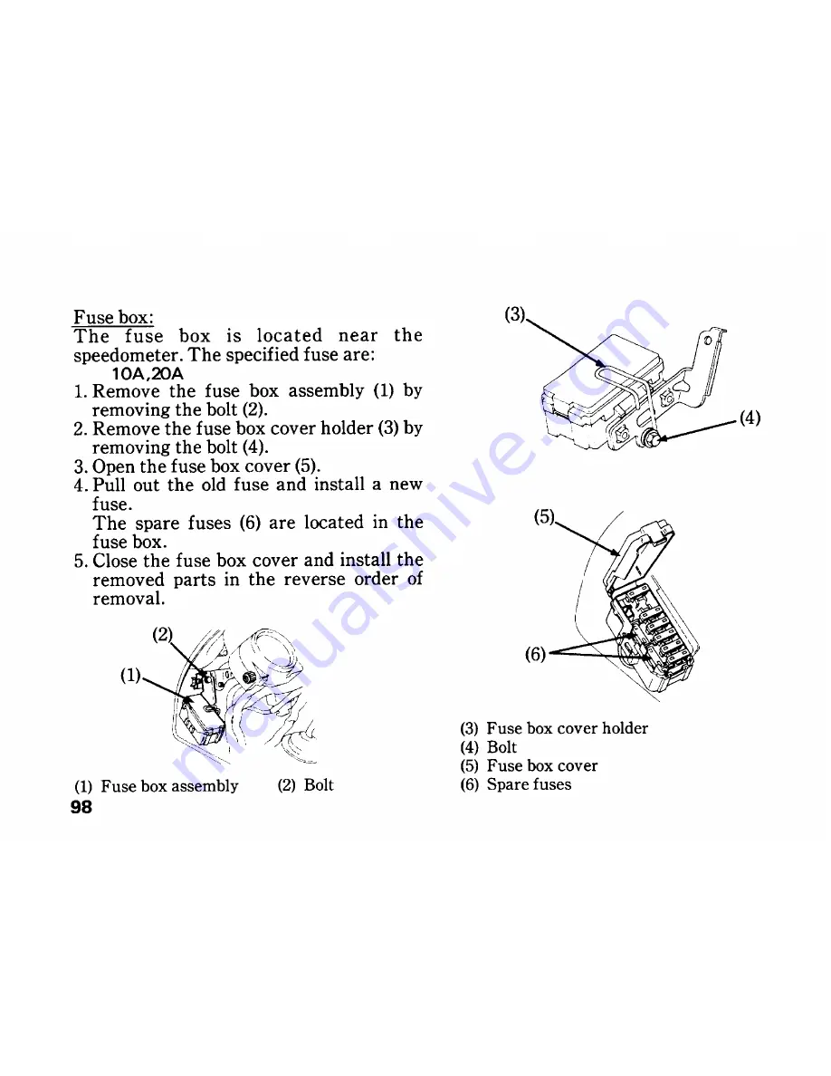 Honda RVF750R RC45 Owner'S Manual Download Page 106