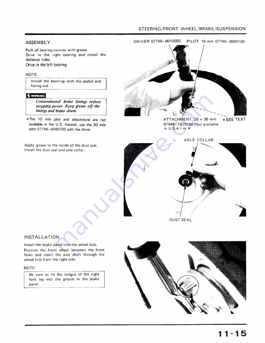 Honda Spree NQ501 Manual Download Page 109