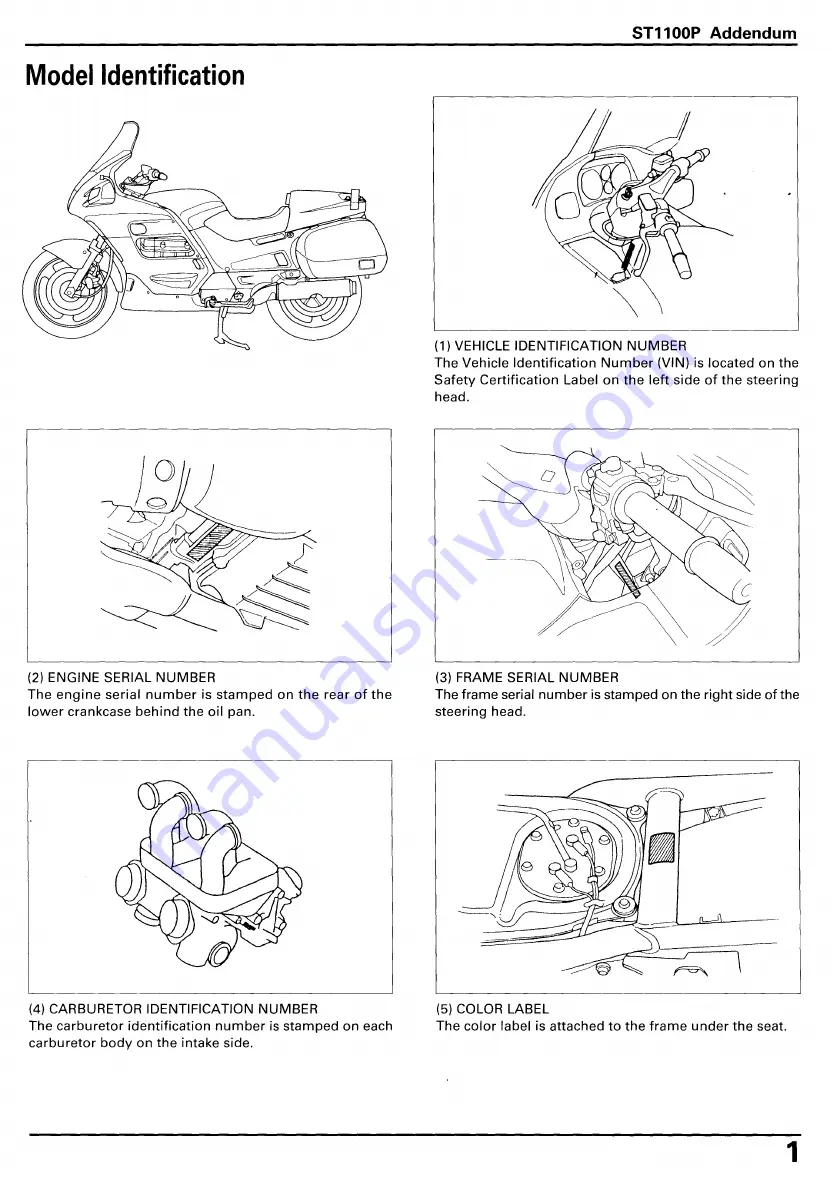 Honda ST1100P 2003 Service  Manual Addendum Download Page 3