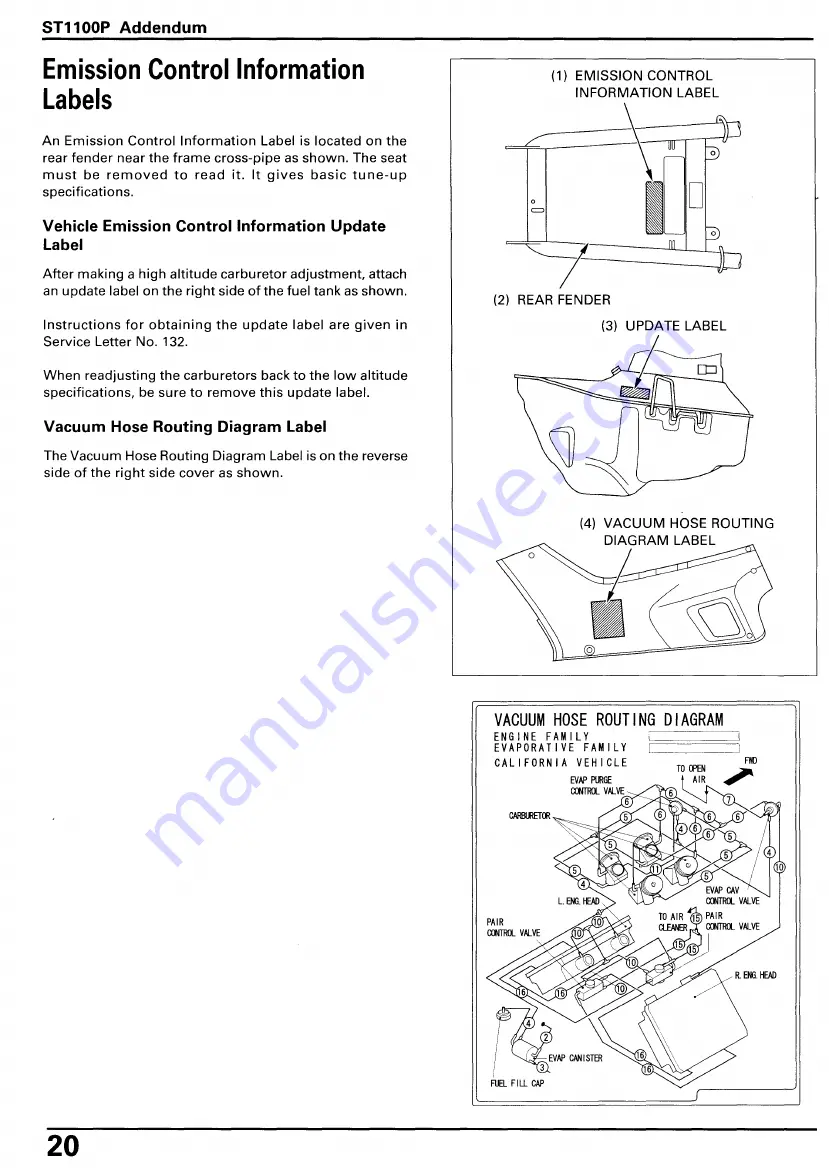 Honda ST1100P 2003 Service  Manual Addendum Download Page 22