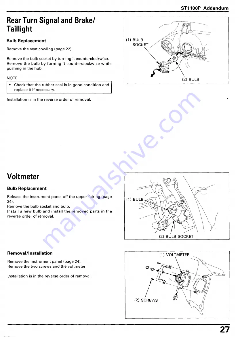 Honda ST1100P 2003 Service  Manual Addendum Download Page 29