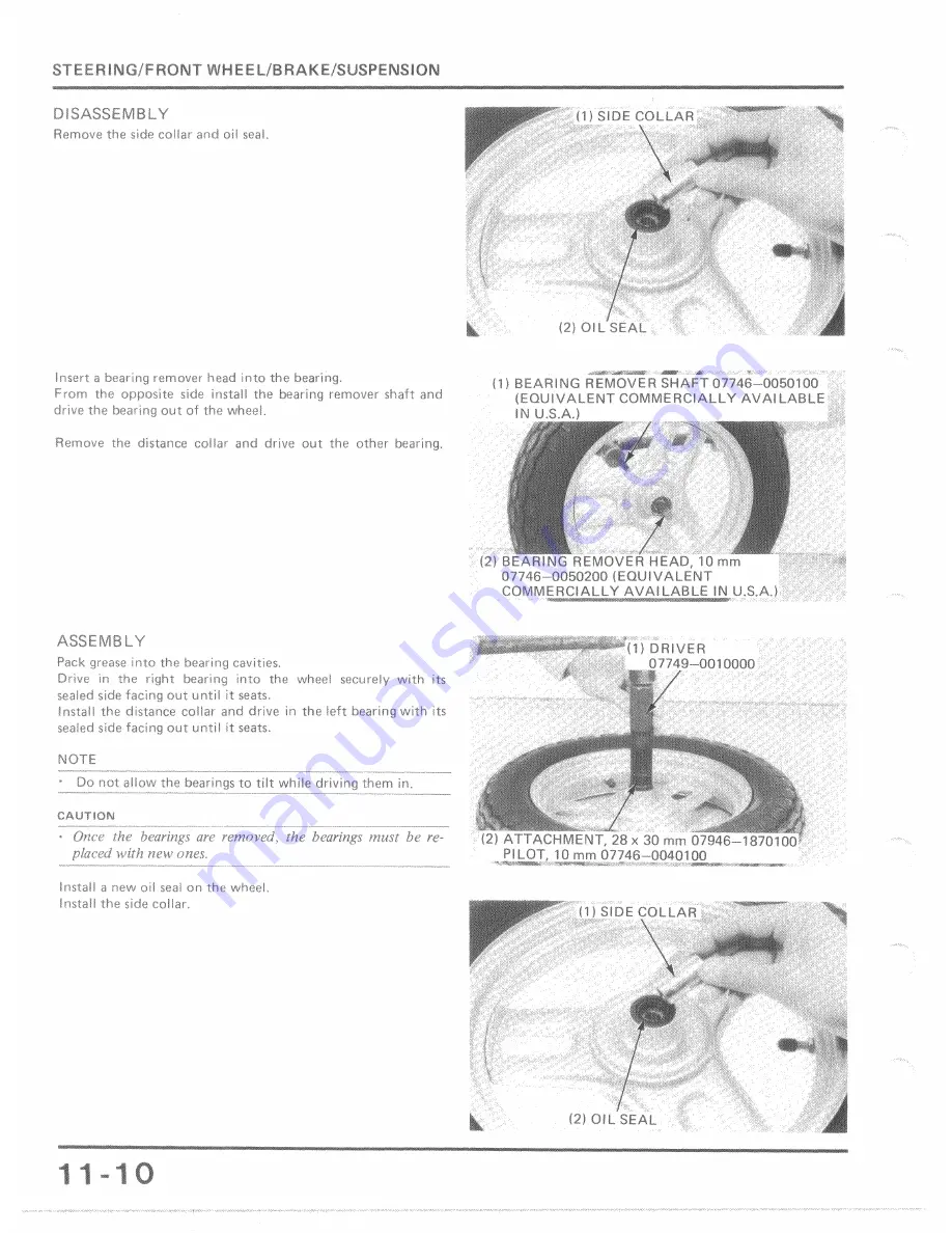 Honda TG50 Gyro Service Manual Download Page 102