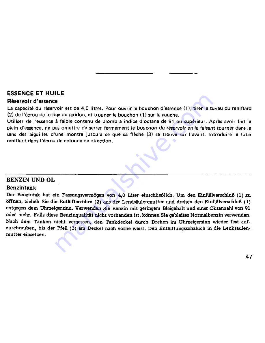 Honda TLR250 Owner'S Manual Download Page 49