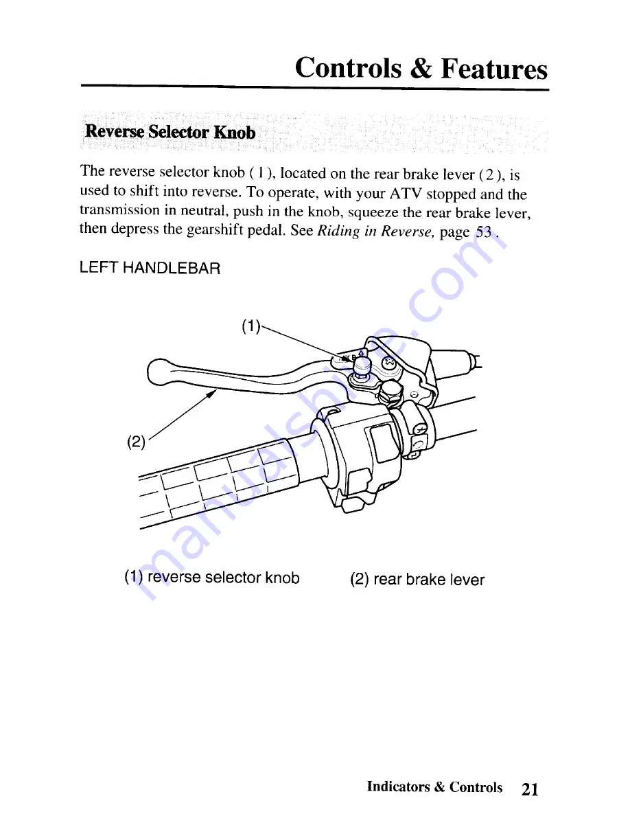 Honda TRX 250EX Sportrax 250EX Owner'S Manual Download Page 31